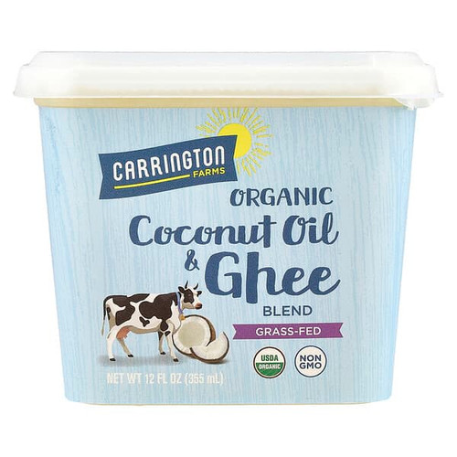 <img alt="Carrington Farms, Organic Coconut Oil & Ghee Blend, Grass-Fed, 12 fl oz (355 ml)" title="Carrington Farms, Organic Coconut Oil & Ghee Blend, Grass-Fed, 12 fl oz (355 ml),742392950197"