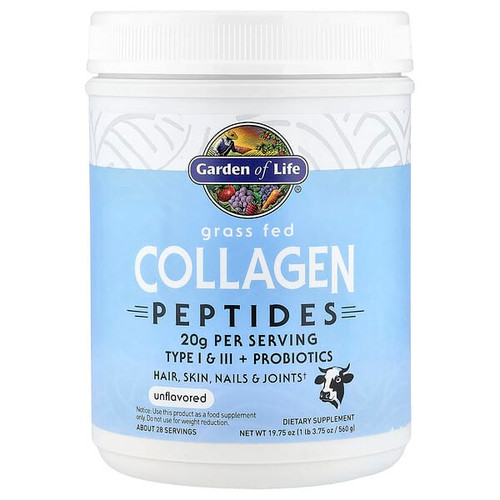 <img alt="Garden of Life, Grass Fed Collagen Peptides, Unflavored, 19.75 oz (560 g)" title="Garden of Life, Grass Fed Collagen Peptides, Unflavored, 19.75 oz (560 g),658010124591"