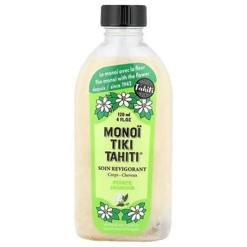 <img alt="Monoi Tiare Tahiti, Monoi Tiki Tahiti,, Coconut Oil, Pitate Jasmine, 4 fl oz (120 ml)" title="Monoi Tiare Tahiti, Monoi Tiki Tahiti,, Coconut Oil, Pitate Jasmine, 4 fl oz (120 ml),715783673401"