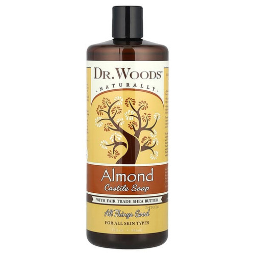<img alt="Dr. Woods, Almond Castile Soap with Fair Trade Shea Butter, 32 fl oz (946 ml)" title="Dr. Woods, Almond Castile Soap with Fair Trade Shea Butter, 32 fl oz (946 ml),689191523132"