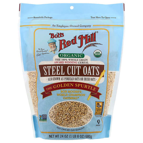 <img alt="Bobs Red Mill, Organic Steel Cut Oats, Whole Grain, 24 oz (680 g)" title="Bobs Red Mill, Organic Steel Cut Oats, Whole Grain, 24 oz (680 g),039978039576"
