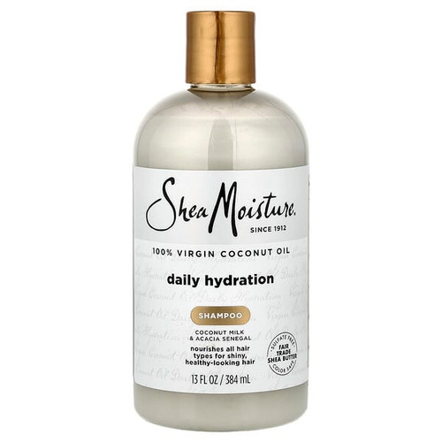 <img alt="SheaMoisture, 100% Virgin Coconut Oil, Daily Hydration Shampoo, For All Hair Types, 13 fl oz (384 ml)" title="SheaMoisture, 100% Virgin Coconut Oil, Daily Hydration Shampoo, For All Hair Types, 13 fl oz (384 ml),764302204176"