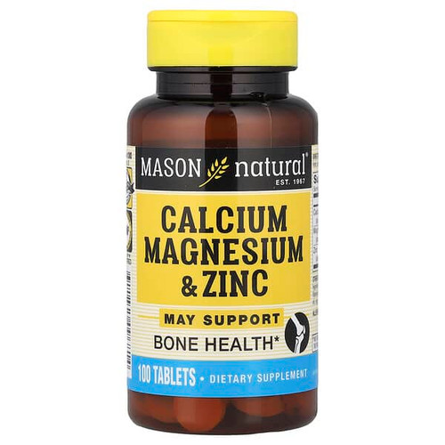 <img alt="Mason Natural, Calcium Magnesium & Zinc, 100 Tablets" title="Mason Natural, Calcium Magnesium & Zinc, 100 Tablets,311845096814"