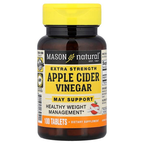 <img alt="Mason Natural, Apple Cider Vinegar, 100 Tablets (500 mg per Tablet)" title="Mason Natural, Apple Cider Vinegar, 100 Tablets (500 mg per Tablet),311845139511"