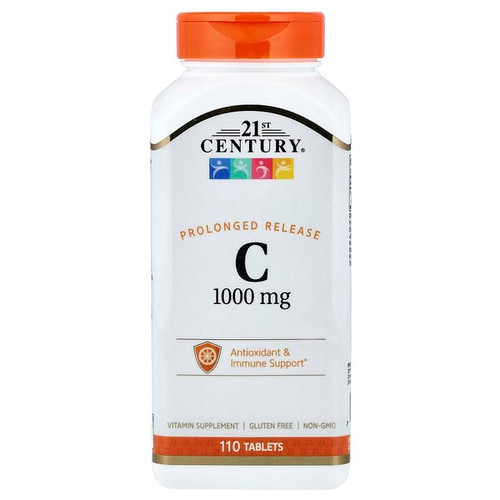<img alt="21st Century, Vitamin C, Prolonged Release, 1,000 mg, 110 Tablets" title="21st Century, Vitamin C, Prolonged Release, 1,000 mg, 110 Tablets,740985212257"