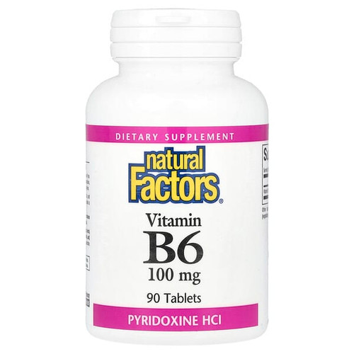 <img alt="Natural Factors, Vitamin B6, 100 mg, 90 Tablets" title="Natural Factors, Vitamin B6, 100 mg, 90 Tablets,068958012315"