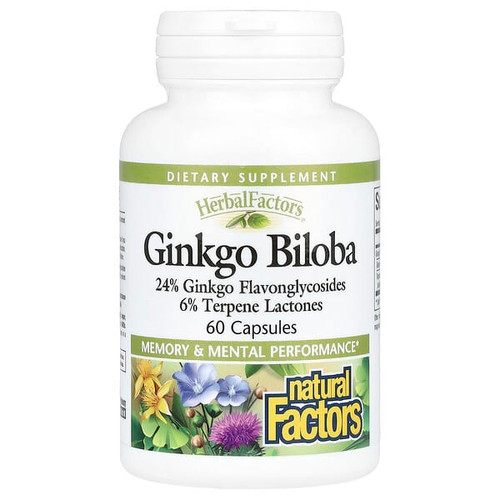 <img alt="Natural Factors, HerbalFactors, Ginkgo Biloba, 60 Capsules" title="Natural Factors, HerbalFactors, Ginkgo Biloba, 60 Capsules,068958045320"