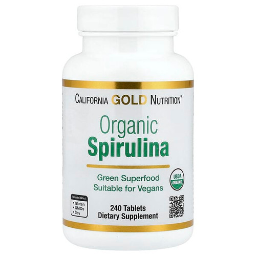 <img alt="California Gold Nutrition, Organic Spirulina, 240 Tablets (500 mg per Tablet)" title="California Gold Nutrition, Organic Spirulina, 240 Tablets (500 mg per Tablet),898220013623"