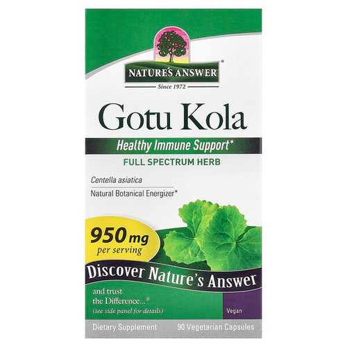 <img alt="Natures Answer, Gotu Kola, 90 Vegetarian Capsules (475 mg per Capsule)" title="Natures Answer, Gotu Kola, 90 Vegetarian Capsules (475 mg per Capsule),083000162626"