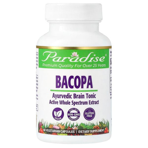 <img alt="Paradise Herbs, Bacopa, 60 Vegetarian Capsules (250 mg per Capsule)" title="Paradise Herbs, Bacopa, 60 Vegetarian Capsules (250 mg per Capsule),601944777630"