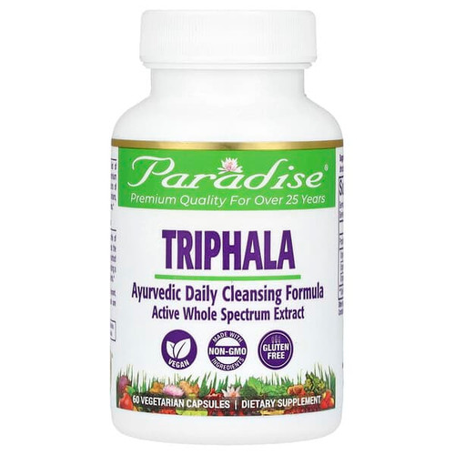 <img alt="Paradise Herbs, Triphala, 60 Vegetarian Capsules" title="Paradise Herbs, Triphala, 60 Vegetarian Capsules,601944777463"