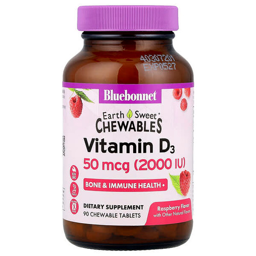 <img alt="Bluebonnet Nutrition, EarthSweet Chewables, Vitamin D3,  Raspberry, 50 mcg (2,000 IU), 90 Chewable Tablets" title="Bluebonnet Nutrition, EarthSweet Chewables, Vitamin D3,  Raspberry, 50 mcg (2,000 IU), 90 Chewable Tablets,743715003644"