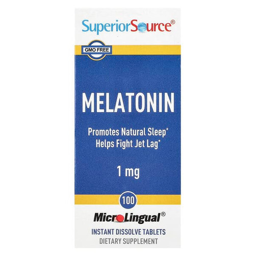 <img alt="Superior Source, Melatonin, 1 mg, 100 MicroLingual Instant Dissolve Tablets" title="Superior Source, Melatonin, 1 mg, 100 MicroLingual Instant Dissolve Tablets,076635907304"