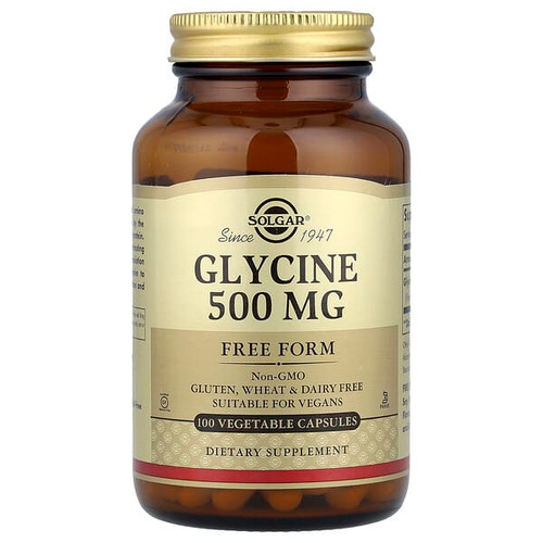 <img alt="Solgar, Glycine, 500 mg, 100 Vegetable Capsules" title="Solgar, Glycine, 500 mg, 100 Vegetable Capsules,033984013704"