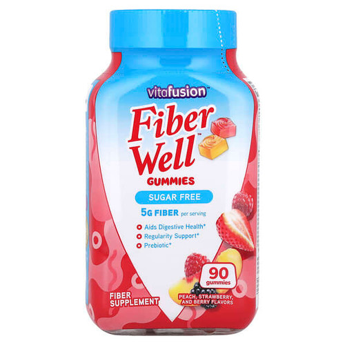 <img alt="VitaFusion, Fiber Well Gummies, Peach, Strawberry, and Berry, 90 Gummies" title="VitaFusion, Fiber Well Gummies, Peach, Strawberry, and Berry, 90 Gummies,027917018904"