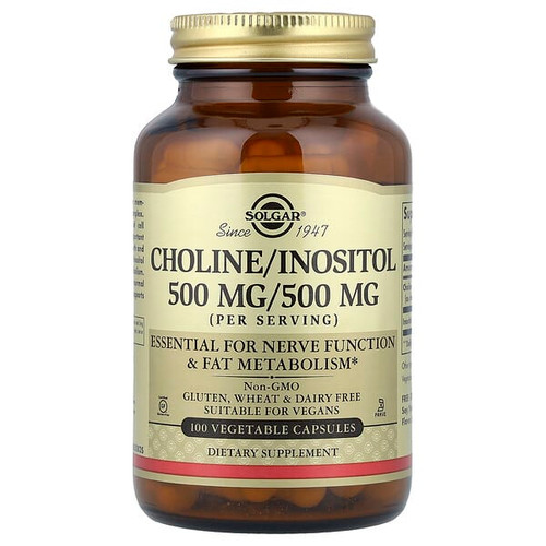 <img alt="Solgar, Choline-Inositol, 100 Vegetable Capsules" title="Solgar, Choline-Inositol, 100 Vegetable Capsules,033984008502"