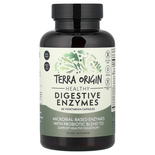 <img alt="Terra Origin, Healthy Digestive Enzymes, 60 Vegetarian Capsules" title="Terra Origin, Healthy Digestive Enzymes, 60 Vegetarian Capsules,857668007458"