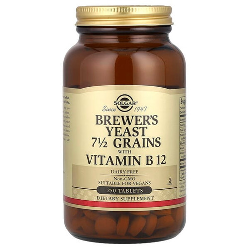 <img alt="Solgar, Brewers Yeast, 7 1-2 Grains with Vitamin B12, 250 Tablets" title="Solgar, Brewers Yeast, 7 1-2 Grains with Vitamin B12, 250 Tablets,033984004009"