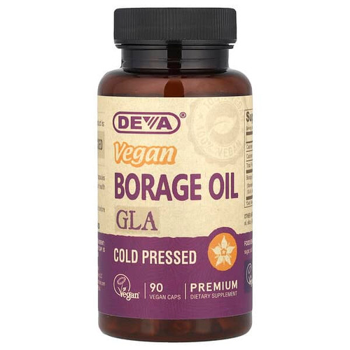 <img alt="Deva, Vegan Borage Oil, GLA, 90 Vegan Caps (500 mg per Capsule)" title="Deva, Vegan Borage Oil, GLA, 90 Vegan Caps (500 mg per Capsule),895634000256"