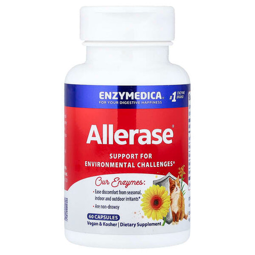 <img alt="Enzymedica, Allerase, 60 Capsules" title="Enzymedica, Allerase, 60 Capsules,670480241400"