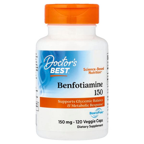 <img alt="Doctors Best, Benfotiamine 150, 150 mg, 120 Veggie Caps" title="Doctors Best, Benfotiamine 150, 150 mg, 120 Veggie Caps,753950001299"