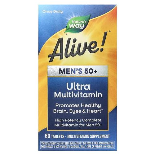 <img alt="Natures Way, Alive Mens 50+ Ultra Multivitamin, 60 Tablets" title="Natures Way, Alive Mens 50+ Ultra Multivitamin, 60 Tablets,033674156919"
