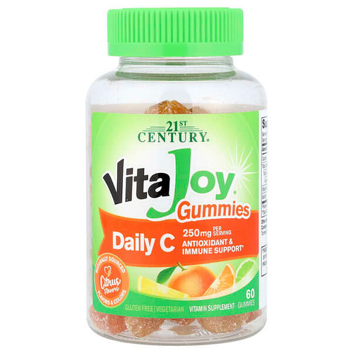 <img alt="21st Century, VitaJoy Daily C Gummies, Citrus, 60 Gummies (125 mg per Gummy)" title="21st Century, VitaJoy Daily C Gummies, Citrus, 60 Gummies (125 mg per Gummy),740985277911"