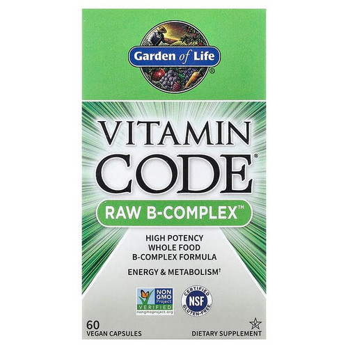 <img alt="Garden of Life, Vitamin Code, RAW B-Complex, 60 Vegan Capsules" title="Garden of Life, Vitamin Code, RAW B-Complex, 60 Vegan Capsules,658010113809"