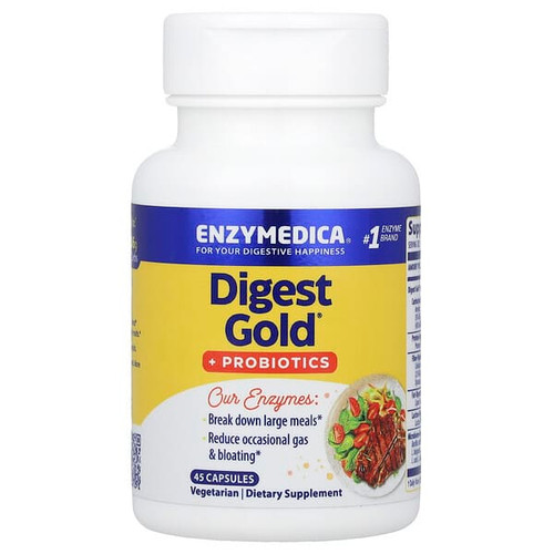 <img alt="Enzymedica, Digest Gold + Probiotics, 45 Capsules" title="Enzymedica, Digest Gold + Probiotics, 45 Capsules,670480291108"