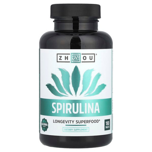 <img alt="Zhou Nutrition, Spirulina, 180 Tablets" title="Zhou Nutrition, Spirulina, 180 Tablets,859805006331"