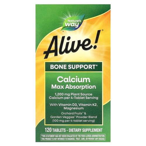 <img alt="Natures Way, Alive Calcium Max Absorption, 120 Tablets" title="Natures Way, Alive Calcium Max Absorption, 120 Tablets,033674158395"