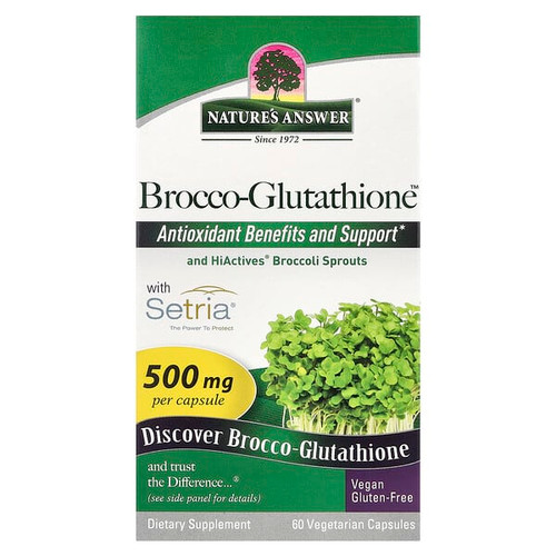 <img alt="Natures Answer, Brocco-Glutathione, 500 mg, 60 Vegetarian Capsules" title="Natures Answer, Brocco-Glutathione, 500 mg, 60 Vegetarian Capsules,083000160301"