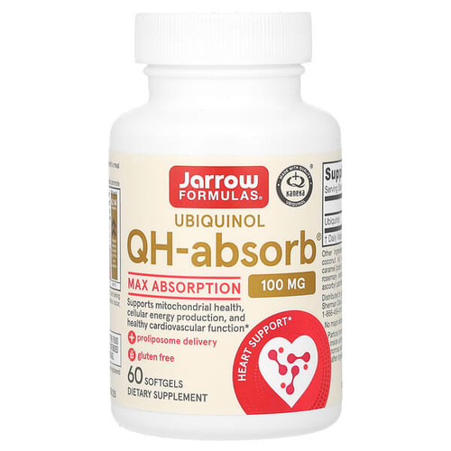 <img alt="Jarrow Formulas, Ubiquinol QH-Absorb, Max Absorption, 100 mg, 60 Softgels" title="Jarrow Formulas, Ubiquinol QH-Absorb, Max Absorption, 100 mg, 60 Softgels,790011060192"