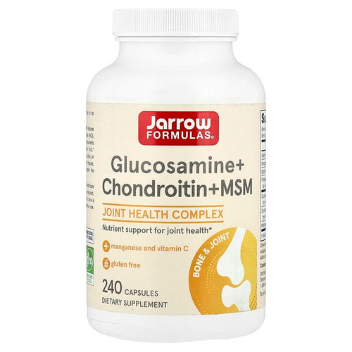 <img alt="Jarrow Formulas, Glucosamine + Chondroitin + MSM, 240 Capsules" title="Jarrow Formulas, Glucosamine + Chondroitin + MSM, 240 Capsules,790011190226"
