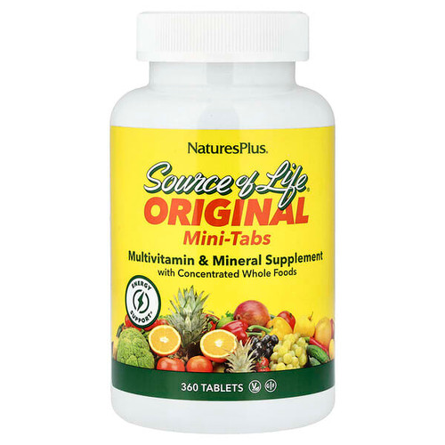 <img alt="NaturesPlus, Source of Life, Original Mini-Tabs, Multivitamin & Mineral Supplement, 360 Tablets" title="NaturesPlus, Source of Life, Original Mini-Tabs, Multivitamin & Mineral Supplement, 360 Tablets,097467305847"