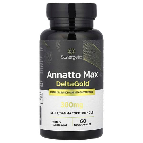 <img alt="Sunergetic, Annatto Max DeltaGold, 300 mg, 60 Liquid Capsules" title="Sunergetic, Annatto Max DeltaGold, 300 mg, 60 Liquid Capsules,852207008392"