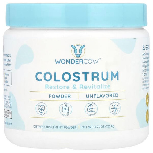 <img alt="Wondercow, Colostrum Powder, Unflavored, 4.23 oz (120 g)" title="Wondercow, Colostrum Powder, Unflavored, 4.23 oz (120 g),860009461901"