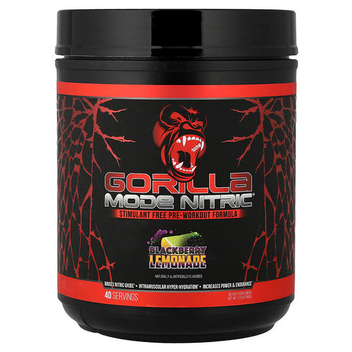 <img alt="Gorilla Mind, Mode Nitric, Stimulant Free Pre-Workout Formula, Blackberry Lemonade, 1.72 lb (780 g)" title="Gorilla Mind, Mode Nitric, Stimulant Free Pre-Workout Formula, Blackberry Lemonade, 1.72 lb (780 g),810113510989"