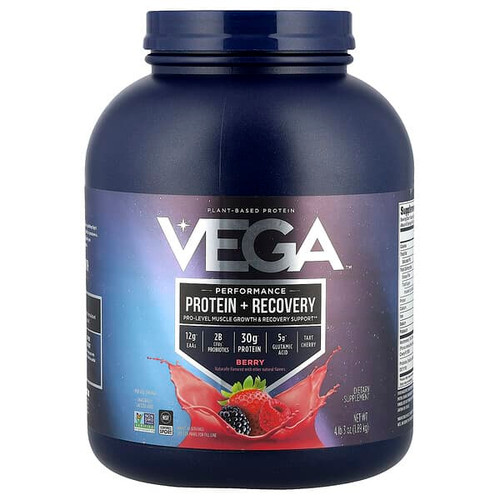 <img alt="Vega, Plant-Based Protein, Performance Protein + Recovery,  Berry, 4 lb 3 oz (1.89 kg)" title="Vega, Plant-Based Protein, Performance Protein + Recovery,  Berry, 4 lb 3 oz (1.89 kg),838766007724"