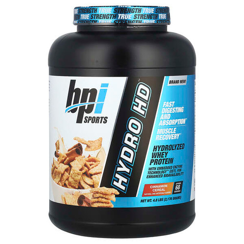 <img alt="BPI Sports, Hydro HD, Hydrolyzed Whey Protein, Cinnamon Cereal, 4.8 lbs (2,176 g)" title="BPI Sports, Hydro HD, Hydrolyzed Whey Protein, Cinnamon Cereal, 4.8 lbs (2,176 g),810516037069"