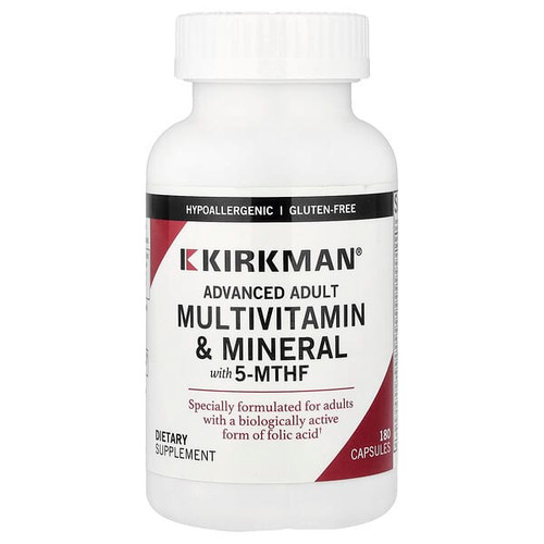 <img alt="Kirkman Labs, Advanced Adult Multivitamin & Minerals with 5-MTHF, 180 Capsules" title="Kirkman Labs, Advanced Adult Multivitamin & Minerals with 5-MTHF, 180 Capsules,812325024179"