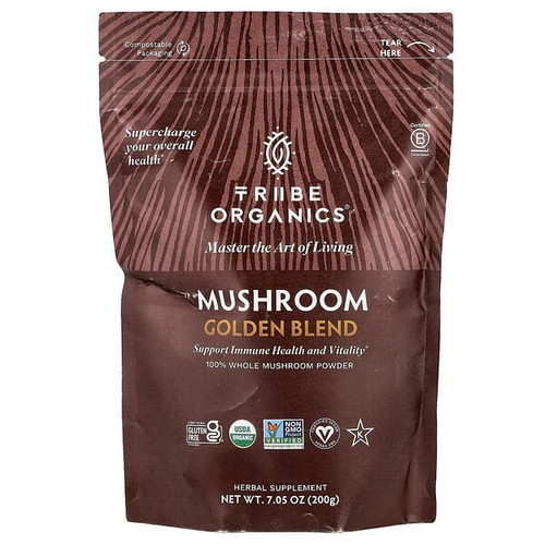<img alt="Tribe Organics, Mushroom Golden Blend, 7.05 oz (200 g)" title="Tribe Organics, Mushroom Golden Blend, 7.05 oz (200 g),860010716021"