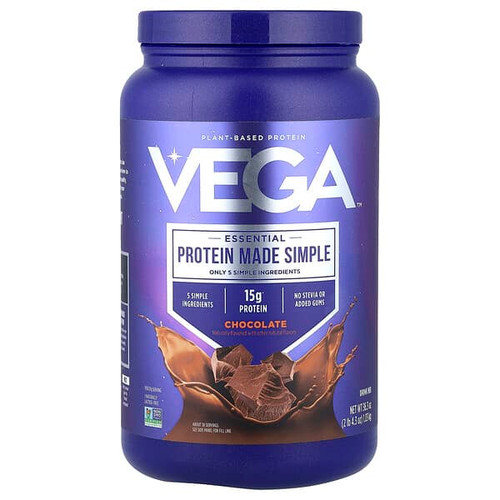 <img alt="Vega, Essential, Protein Made Simple, Plant-Based Protein, Chocolate, 2 lb 4.3 oz  (1.03 kg)" title="Vega, Essential, Protein Made Simple, Plant-Based Protein, Chocolate, 2 lb 4.3 oz  (1.03 kg),838766001463"