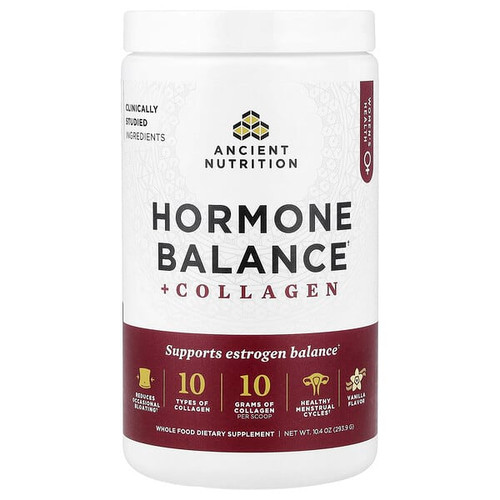 <img alt="Ancient Nutrition, Hormone Balance + Collagen, Vanilla, 10.4 oz (293.9 g)" title="Ancient Nutrition, Hormone Balance + Collagen, Vanilla, 10.4 oz (293.9 g),816401028488"