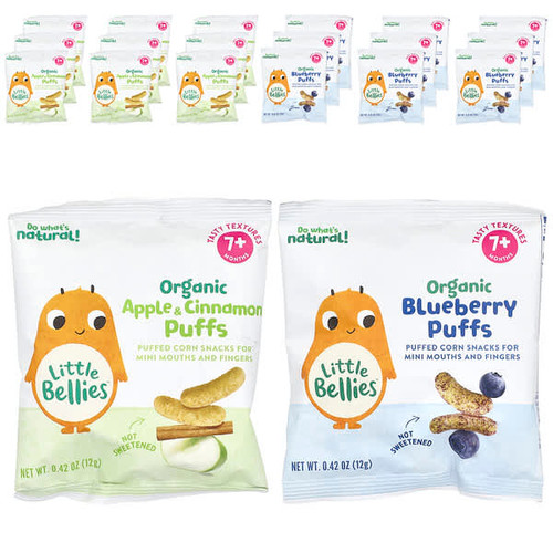 <img alt="Little Bellies, Organic Puffs Variety Pack, 7+ Months, 18 Packs, 0.42 oz (12 g) Each" title="Little Bellies, Organic Puffs Variety Pack, 7+ Months, 18 Packs, 0.42 oz (12 g) Each,810024402342"