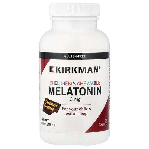 <img alt="Kirkman Labs, Children Chewable Melatonin, Chocolate, 3 mg, 90 Tablets" title="Kirkman Labs, Children Chewable Melatonin, Chocolate, 3 mg, 90 Tablets,812325024223"