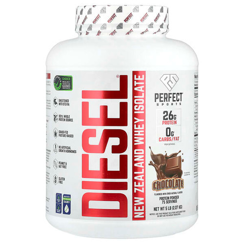 <img alt="PERFECT Sports, Diesel, New Zealand Whey Isolate, Chocolate, 5 lb (2.27 kg)" title="PERFECT Sports, Diesel, New Zealand Whey Isolate, Chocolate, 5 lb (2.27 kg),699097710888"