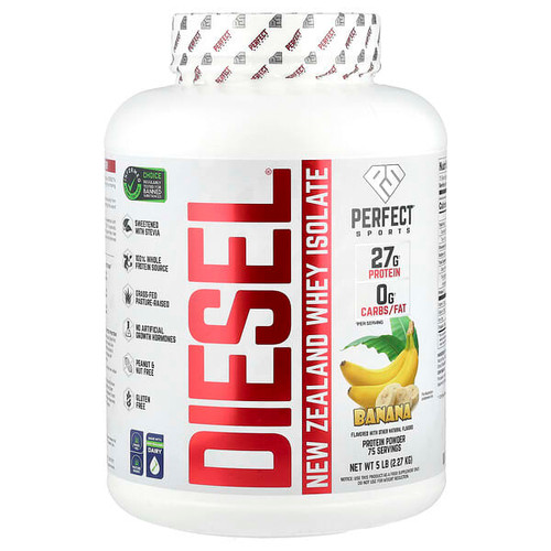 <img alt="PERFECT Sports, Diesel, New Zealand Whey Isolate, Banana, 5 lb (2.27 kg)" title="PERFECT Sports, Diesel, New Zealand Whey Isolate, Banana, 5 lb (2.27 kg),699097710901"