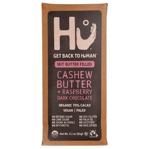 <img alt="Hu, Cashew Butter + Raspberry Dark Chocolate, 70% Cacao, 2.1 oz (60 g)" title="Hu, Cashew Butter + Raspberry Dark Chocolate, 70% Cacao, 2.1 oz (60 g),850180006442"