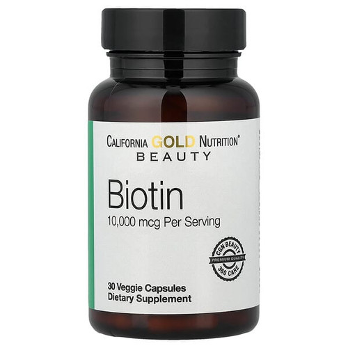 <img alt="California Gold Nutrition, Biotin, 10,000 mcg, 30 Veggie Capsules" title="California Gold Nutrition, Biotin, 10,000 mcg, 30 Veggie Capsules,898220017133"